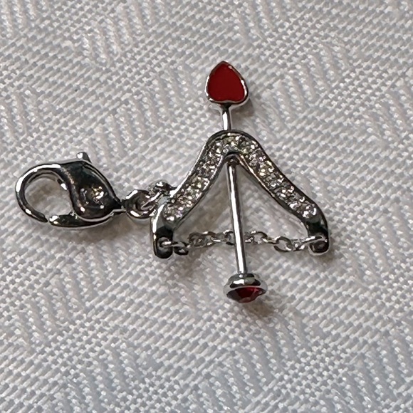 ❤️ Swarovski bracelet necklace charm silver bow & arrow Cupid - Picture 1 of 4